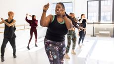 People in dance fitness class